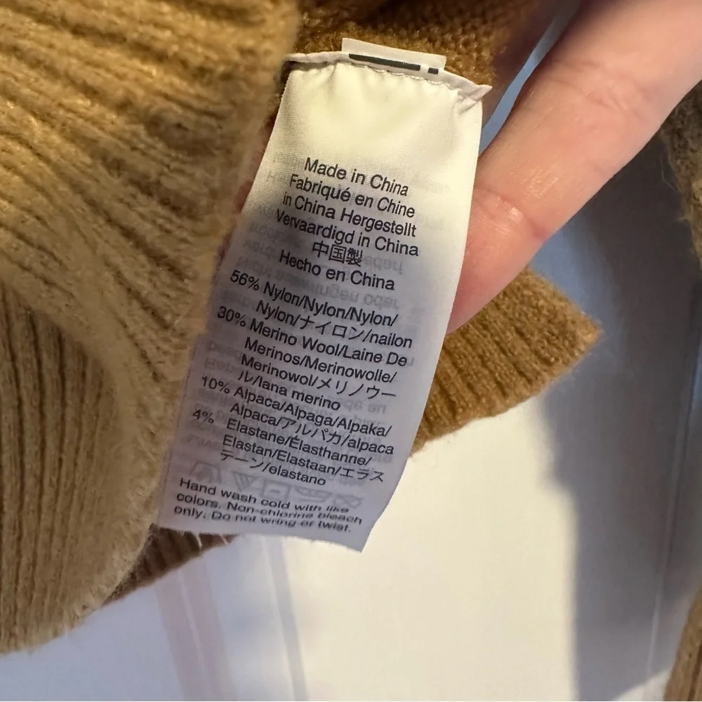 J.Crew color block turtleneck sweater in super soft yarn